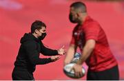 3 April 2021; Antoine Dupont of Toulouse warms up before the Heineken Champions Cup Round of 16 match between Munster and Toulouse at Thomond Park in Limerick. Photo by Ramsey Cardy/Sportsfile