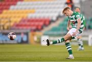 2 April 2021; Liam Scales of Shamrock Rovers during the SSE Airtricity League Premier Division match between Shamrock Rovers and Dundalk at Tallaght Stadium in Dublin. Photo by Seb Daly/Sportsfile