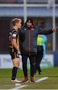 2 April 2021; Dundalk coach Filippo Giovagnoli and Greg Sloggett during the SSE Airtricity League Premier Division match between Shamrock Rovers and Dundalk at Tallaght Stadium in Dublin. Photo by Seb Daly/Sportsfile