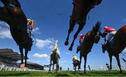 3 April 2021; Runners and riders clear the last on their first time round during the Frank & Teresa O'Reilly Memorial Hunters steeplechase on day one of the Fairyhouse Easter Festival at the Fairyhouse Racecourse in Ratoath, Meath. Photo by David Fitzgerald/Sportsfile