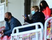 3 April 2021; Republic of Ireland manager Vera Pauw with goalkeeping coach Jan Willem van Ede during the SSE Airtricity Women's National League match between Cork City and Shelbourne at Turners Cross in Cork. Photo by Eóin Noonan/Sportsfile