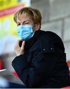 3 April 2021; Republic of Ireland manager Vera Pauw during the SSE Airtricity Women's National League match between Cork City and Shelbourne at Turners Cross in Cork. Photo by Eóin Noonan/Sportsfile