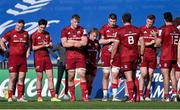 3 April 2021; Munster players, from left, Dave Kilcoyne, Joey Carbery, Gavin Coombes, Craig Casey, Fineen Wycherley and Chris Farrell dejected following their side's defeat in the Heineken Champions Cup Round of 16 match between Munster and Toulouse at Thomond Park in Limerick. Photo by Ramsey Cardy/Sportsfile