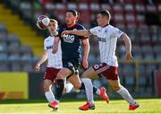 3 April 2021; Ronan Coughlan of St Patrick's Athletic in action against James Finnerty of Bohemians during the SSE Airtricity League Premier Division match between Bohemians and St Patrick's Athletic at Dalymount Park in Dublin. Photo by Harry Murphy/Sportsfile