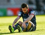 3 April 2021; Robbie Benson of St Patrick's Athletic reacts to a missed shot at goal during the SSE Airtricity League Premier Division match between Bohemians and St Patrick's Athletic at Dalymount Park in Dublin. Photo by Harry Murphy/Sportsfile