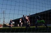 3 April 2021; Georgie Kelly of Bohemians heads wide during the SSE Airtricity League Premier Division match between Bohemians and St Patrick's Athletic at Dalymount Park in Dublin. Photo by Seb Daly/Sportsfile