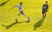 3 April 2021; Darragh Burns of St Patrick's Athletic in action against Andy Lyons of Bohemians during the SSE Airtricity League Premier Division match between Bohemians and St Patrick's Athletic at Dalymount Park in Dublin. Photo by Harry Murphy/Sportsfile