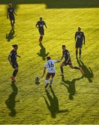 3 April 2021; Ben McCormack of St Patrick's Athletic in action against Keith Buckley of Bohemians during the SSE Airtricity League Premier Division match between Bohemians and St Patrick's Athletic at Dalymount Park in Dublin. Photo by Harry Murphy/Sportsfile