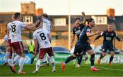 3 April 2021; Ronan Coughlan of St Patrick's Athletic turns to celebrate after scoring his side's first goal during the SSE Airtricity League Premier Division match between Bohemians and St Patrick's Athletic at Dalymount Park in Dublin. Photo by Seb Daly/Sportsfile