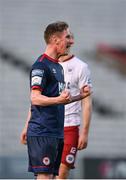 3 April 2021; Ian Bermingham of St Patrick's Athletic celebrates at the final whistle following his side's victory in the SSE Airtricity League Premier Division match between Bohemians and St Patrick's Athletic at Dalymount Park in Dublin. Photo by Seb Daly/Sportsfile