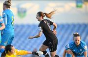 3 April 2021; Kylie Murphy of Wexford Youths celebrates scoring her side's first goal during the SSE Airtricity Women's National League match between DLR Waves and Wexford Youths at UCD Bowl in Belfield, Dublin. Photo by Piaras Ó Mídheach/Sportsfile