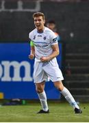 3 April 2021; Jack Keaney of UCD celebrates after scoring his side's third goal during the SSE Airtricity League First Division match between Cobh Ramblers and UCD at St Colman's Park in Cobh, Cork. Photo by Eóin Noonan/Sportsfile