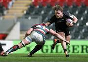 3 April 2021; Finlay Bealham of Connacht is tackled by Tomás Lavanini of Leicester Tigers during the European Rugby Challenge Cup Round of 16 match between Leicester Tigers and Connacht at Welford Road in Leicester, England. Photo by Matt Impey/Sportsfile