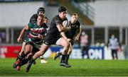 3 April 2021; Alex Wootton of Connacht makes a break on the way to scoring his side's third try during the European Rugby Challenge Cup Round of 16 match between Leicester Tigers and Connacht at Welford Road in Leicester, England. Photo by Matt Impey/Sportsfile