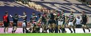 3 April 2021; Players from both sides tussle during the European Rugby Challenge Cup Round of 16 match between Leicester Tigers and Connacht at Welford Road in Leicester, England. Photo by Matt Impey/Sportsfile