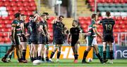 3 April 2021; Dejected Connacht players after the European Rugby Challenge Cup Round of 16 match between Leicester Tigers and Connacht at Welford Road in Leicester, England. Photo by Matt Impey/Sportsfile