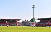 3 April 2021; Saoirse Noonan of Shelbourne takes a free kick for her side during the SSE Airtricity Women's National League match between Cork City and Shelbourne at Turners Cross in Cork. Photo by Eóin Noonan/Sportsfile