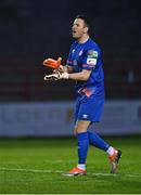 2 April 2021; Shelbourne goalkeeper Brendan Clarke during the SSE Airtricity League First Division match between Shelbourne and Bray Wanderers at Tolka Park in Dublin. Photo by Piaras Ó Mídheach/Sportsfile