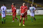 2 April 2021; Michael O'Connor of Shelbourne reacts after conceding a free during the SSE Airtricity League First Division match between Shelbourne and Bray Wanderers at Tolka Park in Dublin. Photo by Piaras Ó Mídheach/Sportsfile