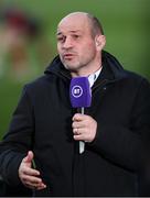 4 April 2021; Former Ulster captain Rory Best, in his role as analyst for BT Sport, before the European Rugby Challenge Cup Round of 16 match between Harlequins and Ulster at The Twickenham Stoop in London, England. Photo by Matt Impey/Sportsfile