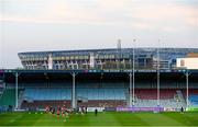 4 April 2021; The Ulster team warm up before the European Rugby Challenge Cup Round of 16 match between Harlequins and Ulster at The Twickenham Stoop in London, England. Photo by Matt Impey/Sportsfile