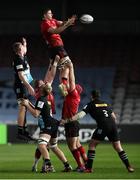 4 April 2021; Nick Timoney of Ulster wins a lineout during the European Rugby Challenge Cup Round of 16 match between Harlequins and Ulster at The Twickenham Stoop in London, England. Photo by Matt Impey/Sportsfile