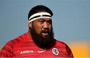 3 April 2021; Charlie Faumuina of Toulouse prior to the Heineken Champions Cup Round of 16 match between Munster and Toulouse at Thomond Park in Limerick. Photo by Ramsey Cardy/Sportsfile