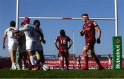 3 April 2021; Gavin Coombes of Munster dejected after conceding a try during the Heineken Champions Cup Round of 16 match between Munster and Toulouse at Thomond Park in Limerick. Photo by Ramsey Cardy/Sportsfile