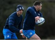 5 April 2021; Cian Healy, right, and Jonathan Sexton during Leinster Rugby squad training at UCD in Dublin. Photo by Ramsey Cardy/Sportsfile