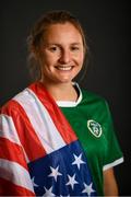 5 April 2021; Republic of Ireland's Kyra Carusa poses for a portrait at the Castleknock Hotel in Dublin. Photo by David Fitzgerald/Sportsfile