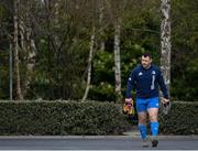 5 April 2021; Cian Healy arrives for Leinster Rugby squad training at UCD in Dublin. Photo by Ramsey Cardy/Sportsfile