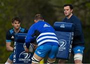 5 April 2021; Ryan Baird, left, and James Ryan during Leinster Rugby squad training at UCD in Dublin. Photo by Ramsey Cardy/Sportsfile