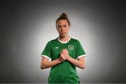 6 April 2021; Claire O'Riordan during a Republic of Ireland Women portrait session at the Castleknock Hotel in Dublin. Photo by Stephen McCarthy/Sportsfile