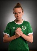 6 April 2021; Claire O'Riordan during a Republic of Ireland Women portrait session at the Castleknock Hotel in Dublin. Photo by Stephen McCarthy/Sportsfile