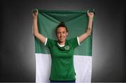 6 April 2021; Claire O'Riordan during a Republic of Ireland Women portrait session at the Castleknock Hotel in Dublin. Photo by Stephen McCarthy/Sportsfile