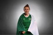 6 April 2021; Claire O'Riordan during a Republic of Ireland Women portrait session at the Castleknock Hotel in Dublin. Photo by Stephen McCarthy/Sportsfile