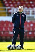 3 April 2021; Coach Joey Malone during the SSE Airtricity Women's National League match between Cork City and Shelbourne at Turners Cross in Cork. Photo by Eóin Noonan/Sportsfile