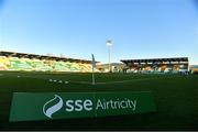 2 April 2021; SSE Airtricity branding before the SSE Airtricity League Premier Division match between Shamrock Rovers and Dundalk at Tallaght Stadium in Dublin. Photo by Eóin Noonan/Sportsfile