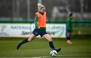 5 April 2021; Diane Caldwell during a Republic of Ireland WNT training session at FAI National Training Centre in Dublin. Photo by David Fitzgerald/Sportsfile
