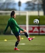 5 April 2021; Keeva Keenan during a Republic of Ireland WNT training session at FAI National Training Centre in Dublin. Photo by David Fitzgerald/Sportsfile