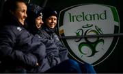 5 April 2021; Ruesha Littlejohn, right, with Grace Moloney, centre, and Niamh Farrelly during a Republic of Ireland WNT training session at FAI National Training Centre in Dublin. Photo by David Fitzgerald/Sportsfile