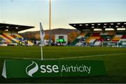 2 April 2021; SSE Airtricity branding during the SSE Airtricity League Premier Division match between Shamrock Rovers and Dundalk at Tallaght Stadium in Dublin. Photo by Eóin Noonan/Sportsfile