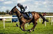 5 April 2021; Castlegrace Paddy, with Brian Cooper up, on their way to finishing second in the Underwriting Exchange Hurdle during day three of the Fairyhouse Easter Festival at the Fairyhouse Racecourse in Ratoath, Meath. Photo by Harry Murphy/Sportsfile