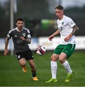 2 April 2021; Sean McDonald of Cabinteely during the SSE Airtricity League First Division match between Cabinteely and Cork City at Stradbrook Park in Blackrock, Dublin. Photo by David Fitzgerald/Sportsfile