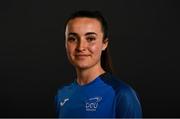 13 April 2021; Republic of Ireland's Niamh Farrelly, wearing a DCU jersey, is calling on more girls to pursue third level education in tandem with playing football though colleges & universities. Photo by David Fitzgerald/Sportsfile