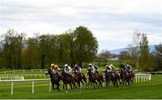 7 April 2021; Runners and riders during the Irish Stallion Farms EBF Fillies Handicap at Gowran Park Racecourse in Kilkenny. Photo by Harry Murphy/Sportsfile