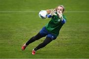7 April 2021; Goalkeeper Grace Moloney during a Republic of Ireland training session at Tallaght Stadium in Dublin. Photo by Stephen McCarthy/Sportsfile
