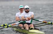 9 April 2021; Paul O’Donovan, right, and Fintan McCarthy of Ireland competing in the Lightweight Men’s Double Sculls heat event during day one of the 2021 European Rowing Championships in Varese, Italy. Photo by Roberto Bregani/Sportsfile