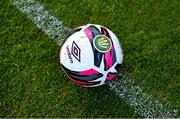 9 April 2021; A general view of a match ball before the SSE Airtricity League First Division match between UCD and Bray Wanderers at the UCD Bowl in Belfield, Dublin. Photo by Piaras Ó Mídheach/Sportsfile