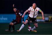 9 April 2021; Chris Shields of Dundalk in action against Liam Burt of Bohemians during the SSE Airtricity League Premier Division match between Dundalk and Bohemians at Oriel Park in Dundalk, Louth. Photo by Ben McShane/Sportsfile